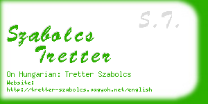 szabolcs tretter business card